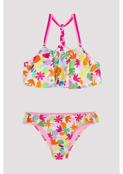 T. Crochet Detailed Bandeau Bikini Takımı