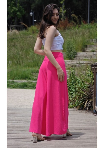 Yagmur Beren Aerobin Kumaş Geniş Paça Pantolon modelleri