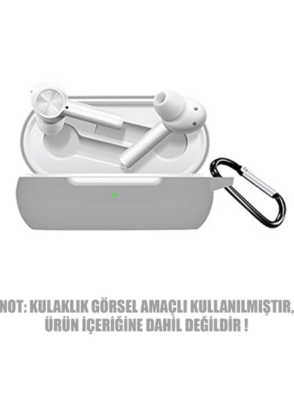 Oneplus Buds Z Mat Silikon Kılıf Gri