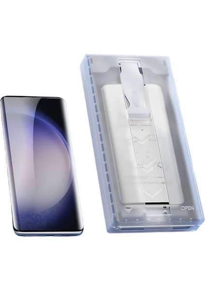 Huawei P30 Pro Ekran Koruyucu Kolay Uygulama Aparatlı Silikon Koruyucu (Z-Easy-)