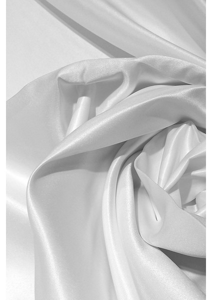 Lüx Atlas Saten Beyaz Güneşlik Perde - 260 x 200 cm