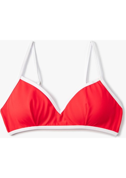 Üçgen Bikini Üstü Biye Detaylı Kaplı