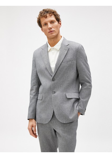 Yazlık Ceket Blazer Cep Detaylı Düğmeli modelleri