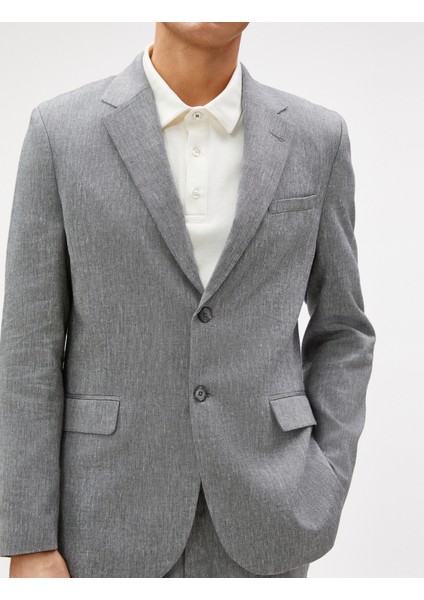 Yazlık Ceket Blazer Cep Detaylı Düğmeli indirimleri