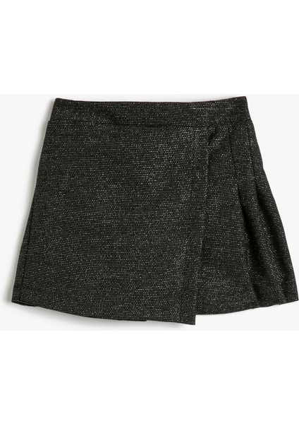 Şort Etek Beli Lastikli Pileli