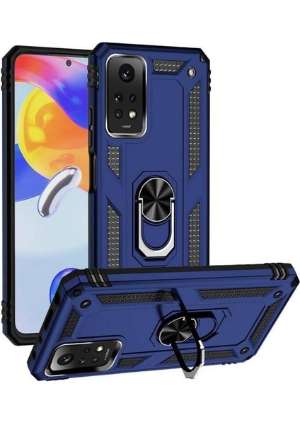 Xiaomi Redmi Note 12 Pro 4g Kılıf Yüzüklü Standlı Manyetikli Armor Zırh