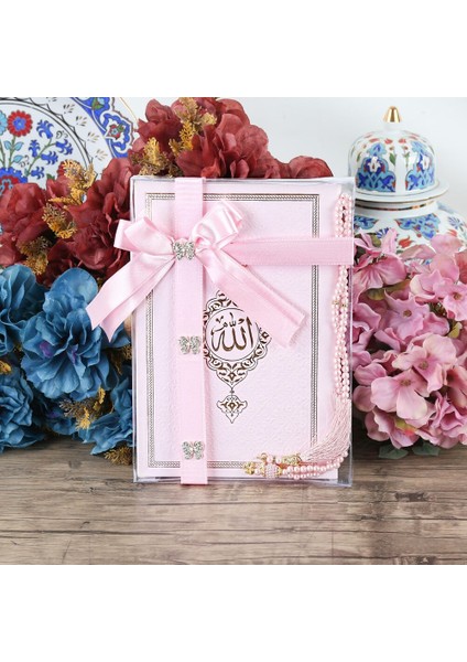 Termo Yasin Kitabı, Inci Tesbihli Hediye Seti-Pembe