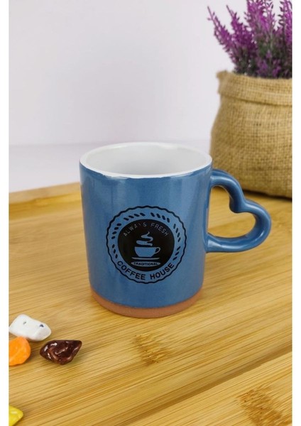 Porselen Mini Kupa Espresso Fincanı 7 cm Mavi - Hlt-47