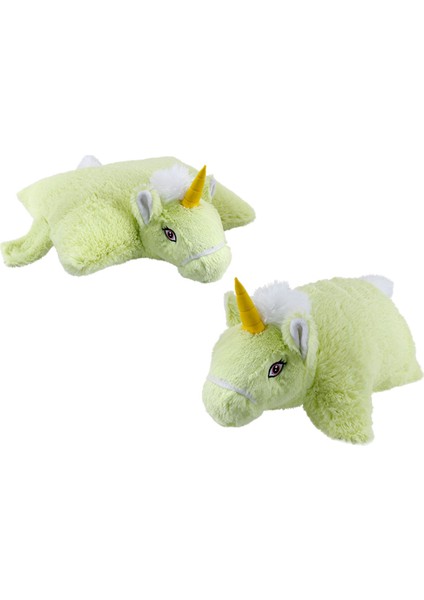 Neco Plush Unicorn Katlanır Yastık Peluş Yeşil