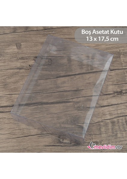 Kadife Yasin Kitabı (Çanta Boy), Inci Tesbih, Asetat Kutulu (17×15) Mevlid Seti-Siyah