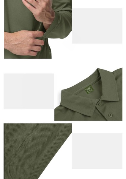 Erkek Jersey Golf Polo Gömlek Pike Performans Taktik Askeri Uzun Kollu T-Shirt fırsatları