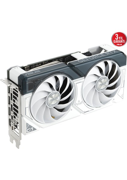 ASUS GEFORCE DUAL RTX 4060 TI 8GB 128bit GDDR6 2595MHz OC HDMI 3xDP (DUAL-RTX4060TI-O8G-WHITE) DLSS3 EKRAN KARTI