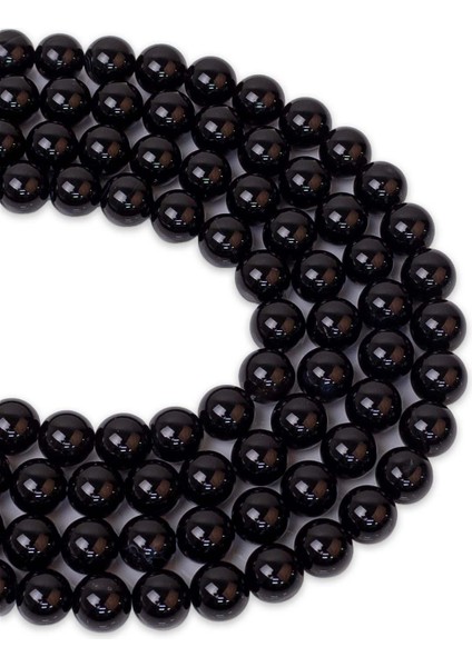 8 mm Siyah Akik Taşı Dizi