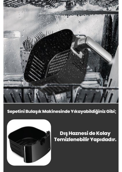 Presta 7 Litre Geniş Hazneli Xxl Dokunmatik Dinamik Airfryer Sıcak Hava Fritözü