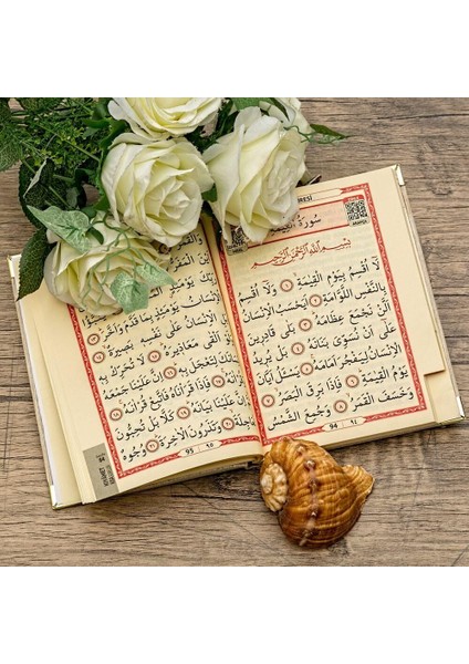 Hediyelik Şantuk Yasin Kitabı, Inci Tesbih, Süslemeli Asetat Kutulu (17×15) Dini Set-Krem