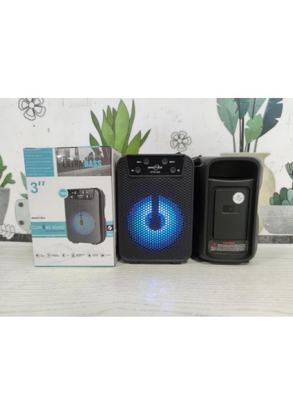 GTS-1345 Rgb Ledli Bluetooth Hoparlör Usb-Tf-Fm Radyo