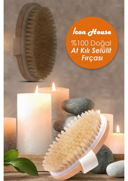 Doğal At Kılı Vücut Fırçası | At Kılı Fırçası