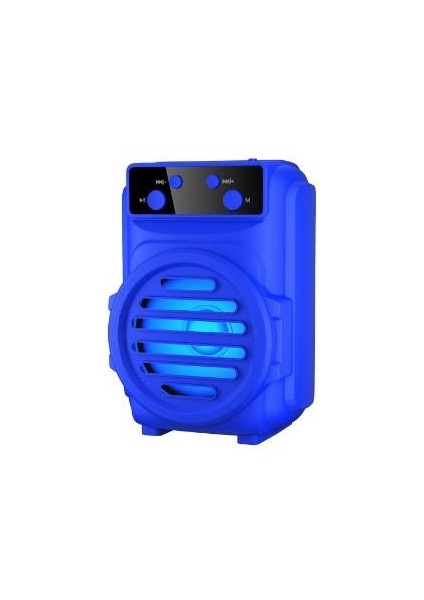 GTS-1348 Rgb Ledli Bluetooth Hoparlör Usb-Tf-Fm Radyo Mavi