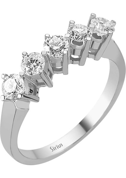 G Renk 0,75 Karat Pırlanta 5 Taş Yüzük 0417R0125