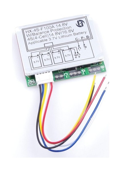 4s 100A Kurulu 3.7V Bms Li-Po Lityum 18650 Pil Şarj Koruma Modülü