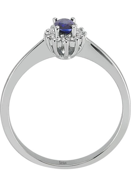 Pırlanta ve Oval Safir Taşlı Anturaj Yüzük 0417R0129 modelleri