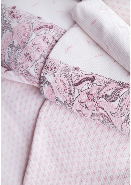 Grace Pink Çift Kişilik %100 Pamuk Pike Takımı