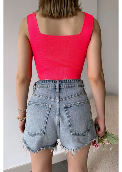 Triko Bluz-Neon Fuşya modelleri