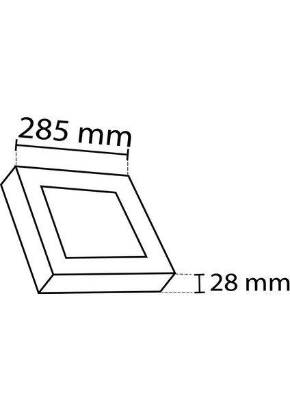 24W/6500K S.ü LED Panel Armatür Kare (Beyaz) Noas