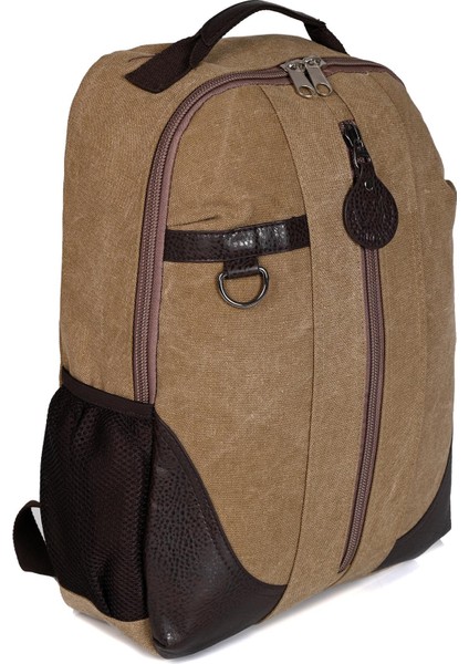 9128 Canvas Su Geçirmez Kumaş Sırt Çantası Bej fiyatları