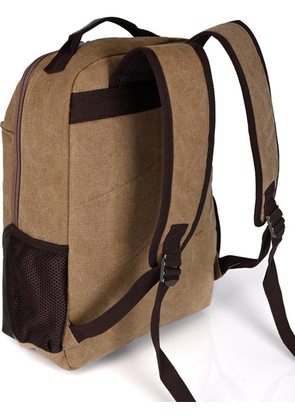 9128 Canvas Su Geçirmez Kumaş Sırt Çantası Bej fırsatları