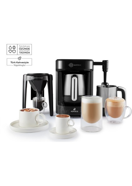 Hatır Barista Pro Konuşan Cappuccino ve Türk Kahve Makinesi Silver