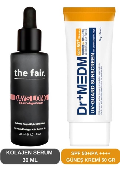 the fair. Yaşlanma Karşıtı Kolajen Serum Ve Güneş Kremi Set