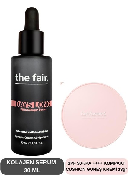 the fair. Yaşlanma Karşıtı Kolajen Serum Ve Kompakt Güneş Kremi Set