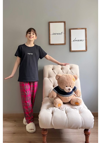 Pijama Evi Lazy Days Kısa Kol Anne Kız Aile Pijaması - Çocuk Takımı