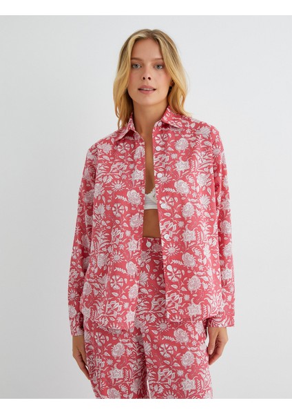 Pijama Üstü Uzun Kollu Gömlek Yaka Düğmeli Pamuklu modelleri