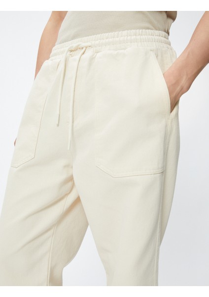 Beli Bağcıklı Pantolon Cep Detaylı Pamuklu indirimleri