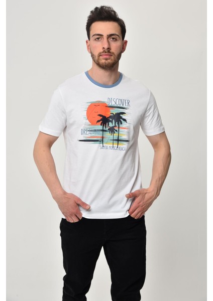 Erkek Bisiklet Yaka Tişört Y22344402701