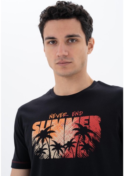 Erkek Regular Fit Bisiklet Yaka Tişört Y25344404001 fiyatları