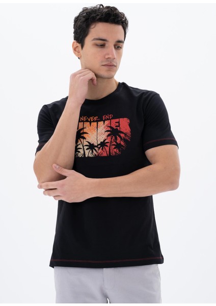 Erkek Regular Fit Bisiklet Yaka Tişört Y25344404001 fırsatları