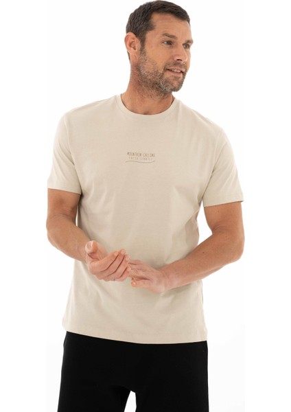 Erkek Regular Fit Bisiklet Yaka Tişört Y25344405701