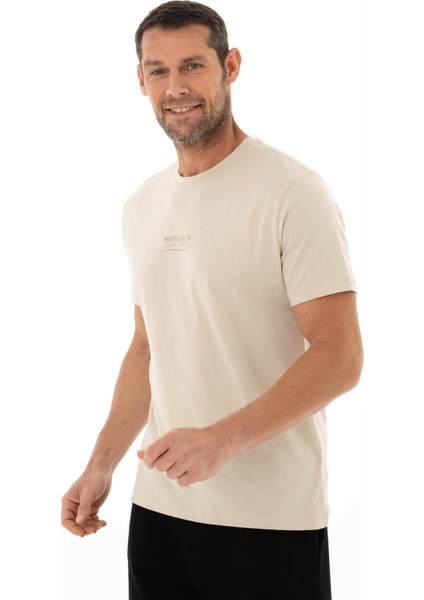 Erkek Regular Fit Bisiklet Yaka Tişört Y25344405701