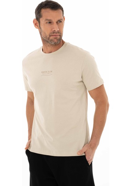 Erkek Regular Fit Bisiklet Yaka Tişört Y25344405701