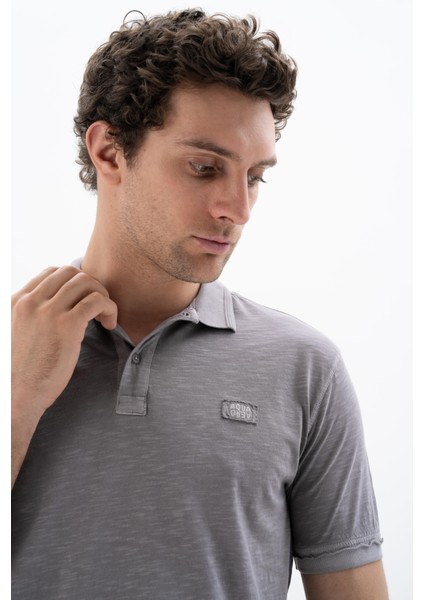Erkek Regular Fit Parça Boyama Polo Yaka Tişört Y25374490401