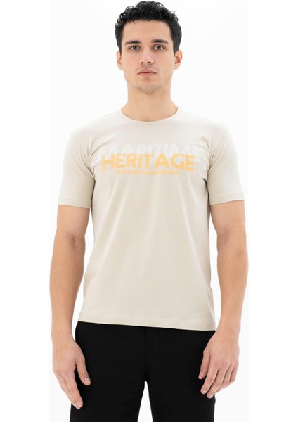 Erkek Slim Fit Bisiklet Yaka Tişört Y25344452201