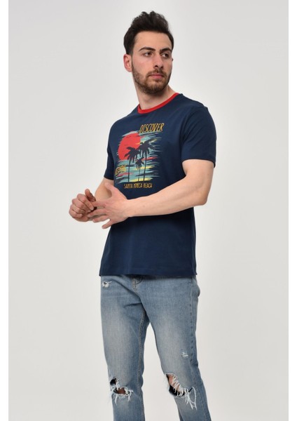 Erkek Bisiklet Yaka Tişört Y22344402701