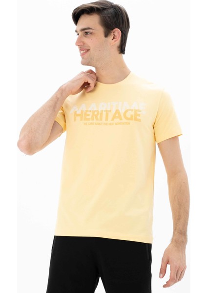 Erkek Slim Fit Bisiklet Yaka Tişört Y25344452201