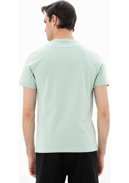 Erkek Slim Fit Bisiklet Yaka Tişört Y25344452201