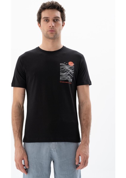 Erkek Regular Fit Bisiklet Yaka Tişört Y25344405201