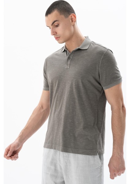 Erkek Regular Fit Parça Boyama Polo Yaka Tişört Y25374490301