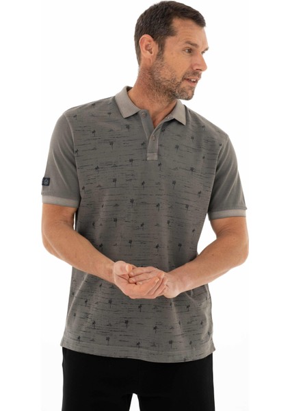 Erkek Regular Fit Parça Boyama Polo Yaka Tişört Y25374376101